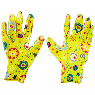 BlumenHandschuhe gelb Gr��e M